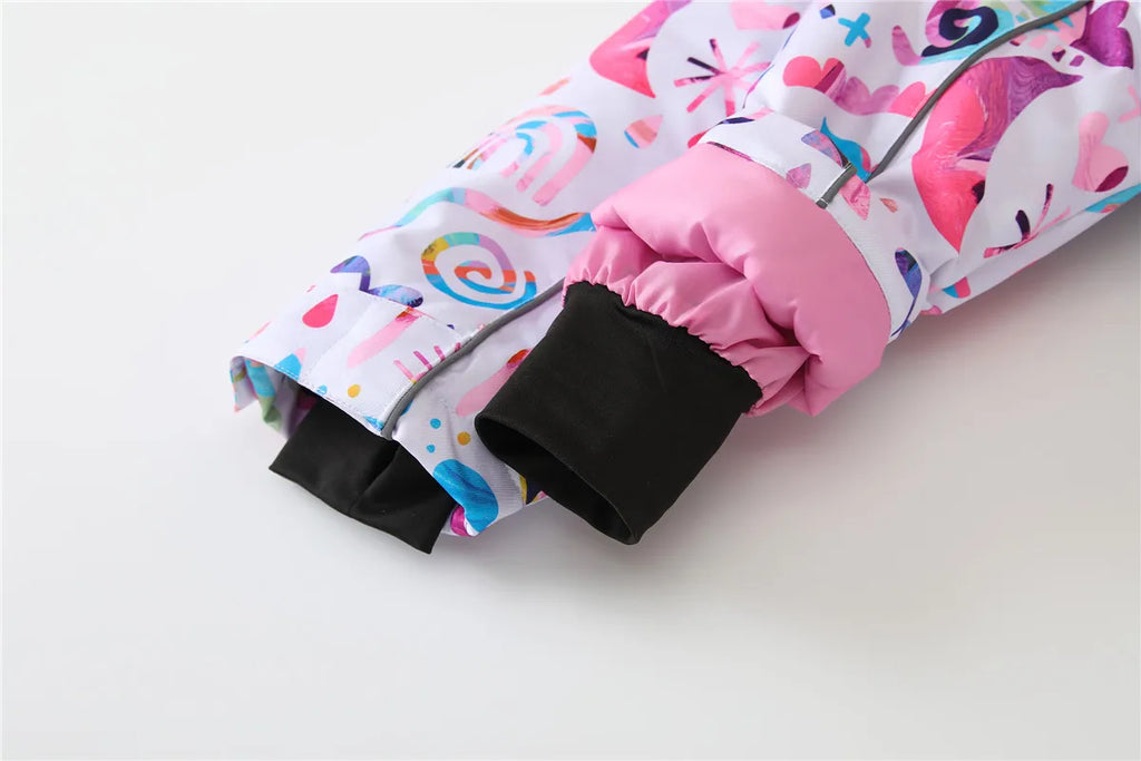 HONEYKING Kids Ski Outwear Winter Warm Windproof Outdoor Sports Snow Jackets Girls Snowboard Coat For Ski Clothing Equipment