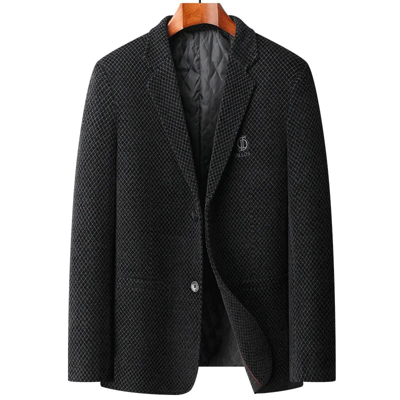 Men's Slim Fit Korean-Style Velvet and Cotton Business Banquet Blazer