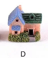 Miniature Resin House Ornament for DIY Crafts and Home Decor