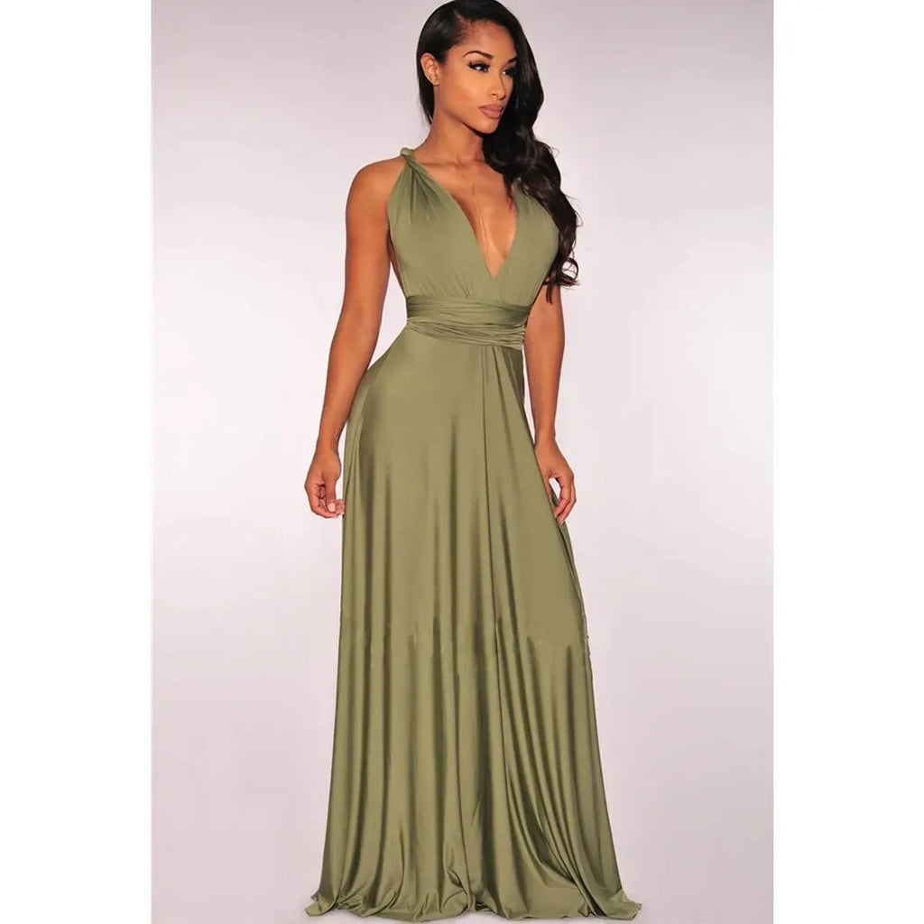 Women's Multiway Convertible Boho Maxi Bandage Dress