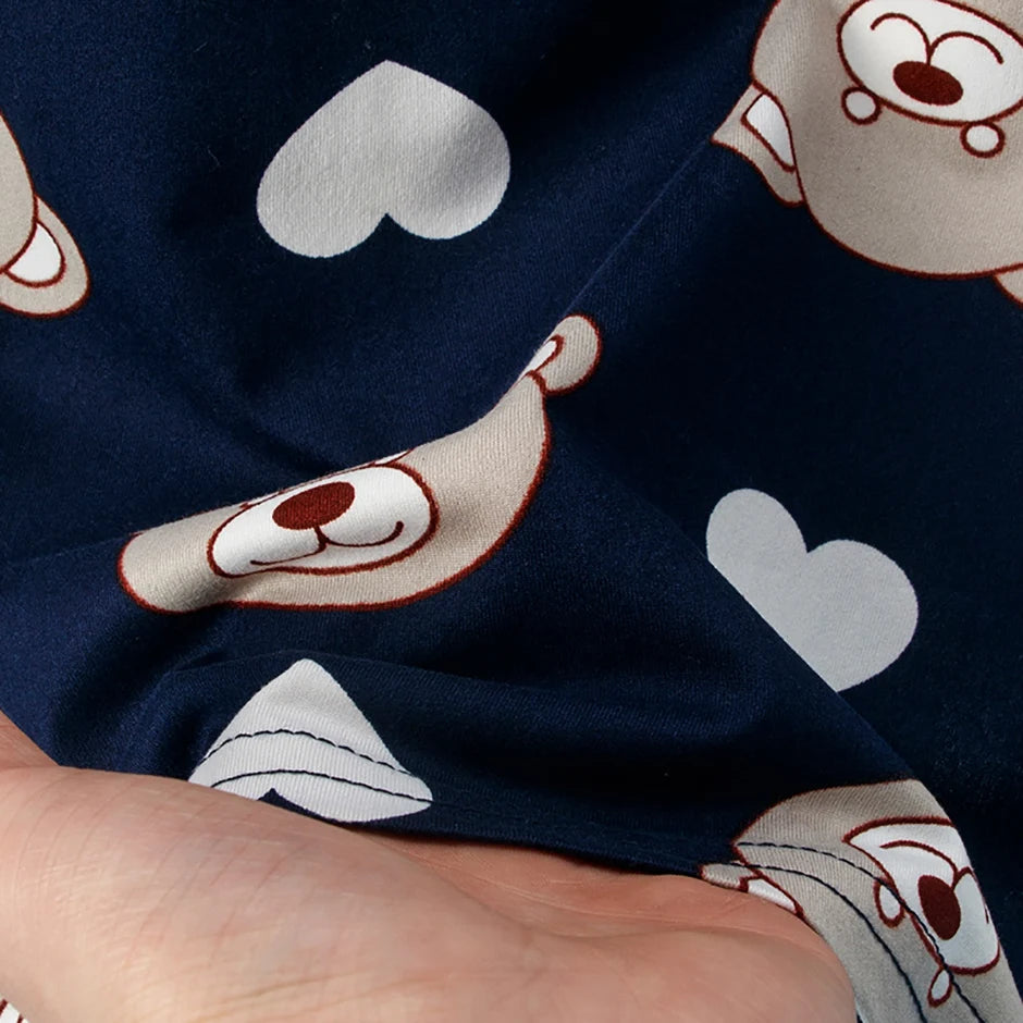 2-Piece Children's Cute Bear Print Fashion Suit Boy's Casual Fashion Round Neck Shirt Girl's Comfortable Wild Shorts Combination