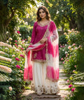 Wholesale Stitched Designer Indian Sequin Embroidered Crepe Slim Fit Sharara Gharara KurtiSet Diwali Wedding Party Premium